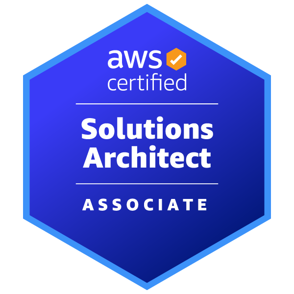 AWS Solutions Architect Associate certification badge